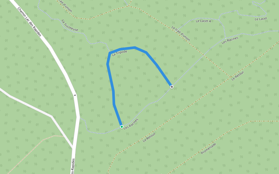 La Tripode walking route map in Sept-Îles