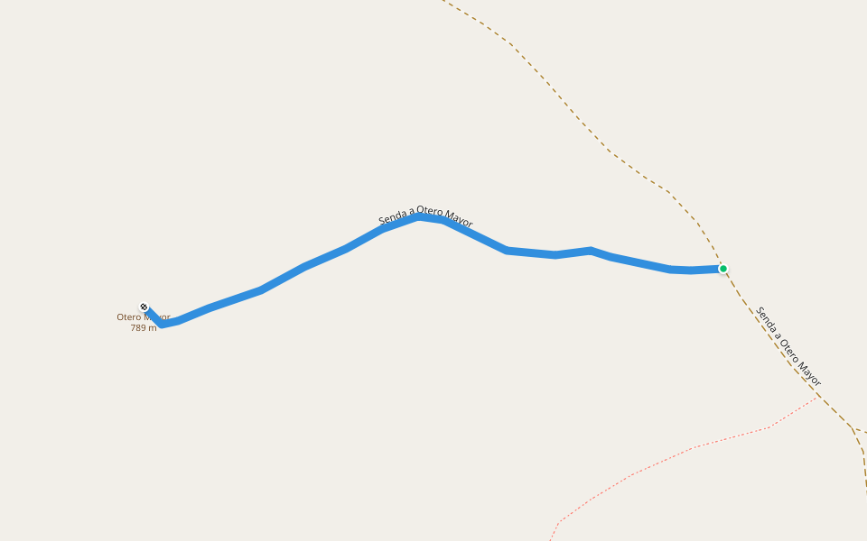 Senda a Otero Mayor walking route map in Ameyugo