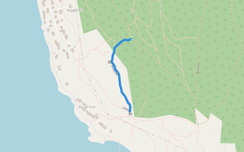 Blue Route walking route map in Kippford