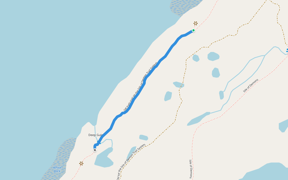 Off Path trail on the Isle of Demon Trail System walking route map in Saint Lunaire-Griquet