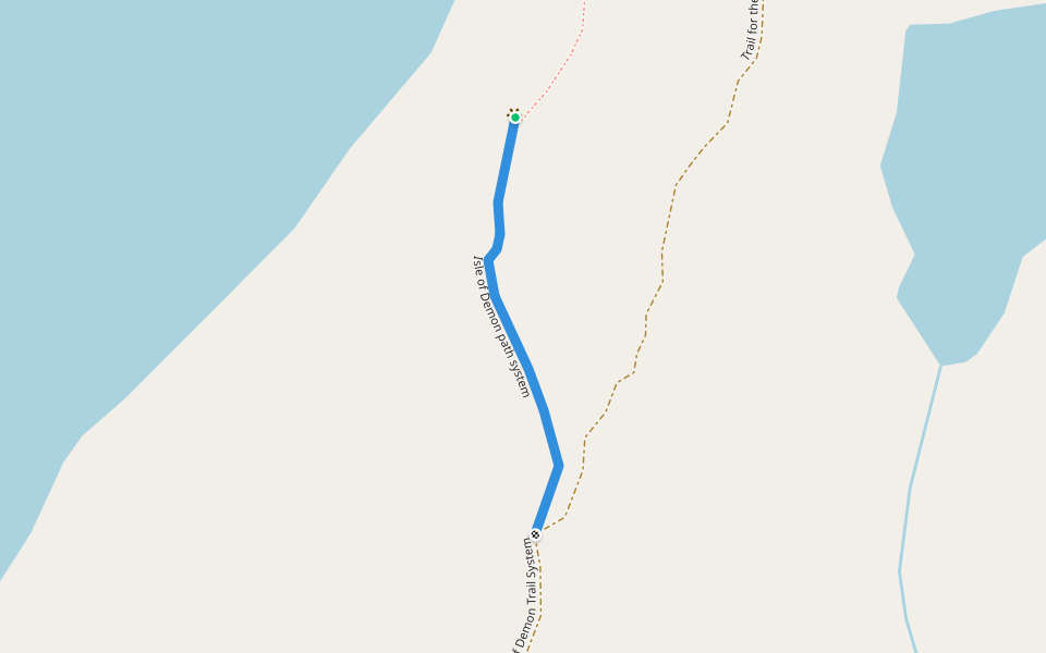 Isle of Demon path system walking route map in Saint Lunaire-Griquet