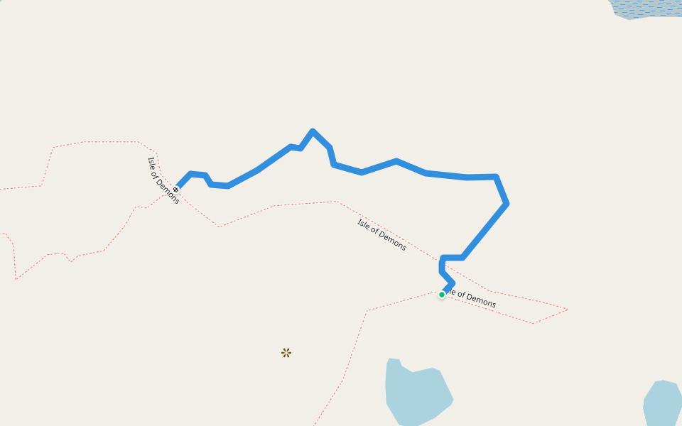 Alternative route of the isle of Deman Trail system walking route map in Saint Lunaire-Griquet