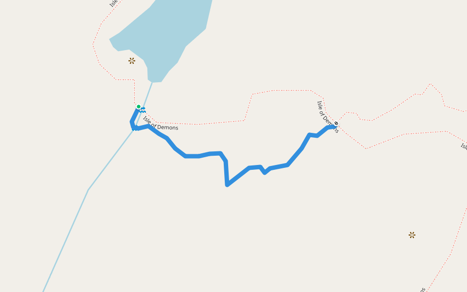 Alternative route on The Isle of Demon Trail walking route map in Saint Lunaire-Griquet