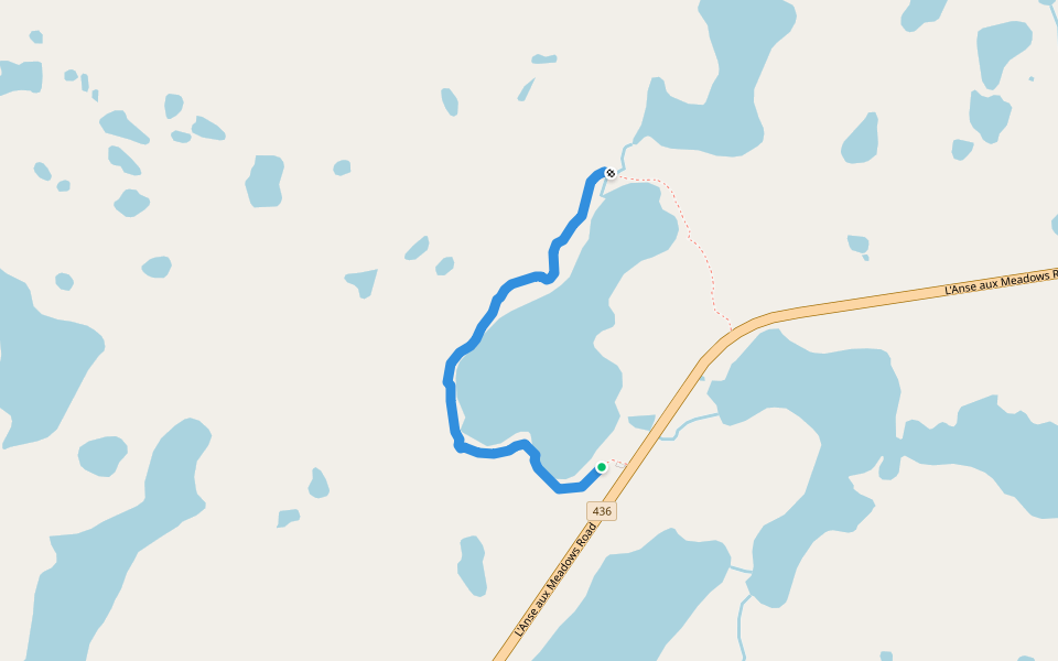 Gull Pond Trail System walking route map in Saint Lunaire-Griquet