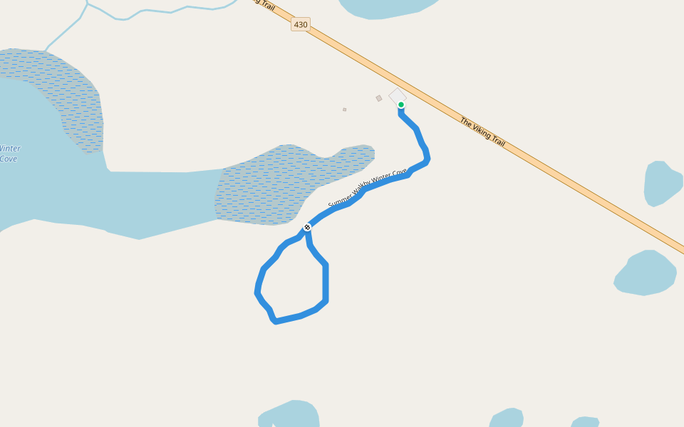 Summer Walkby Winter Cove walking route map in Anchor Point