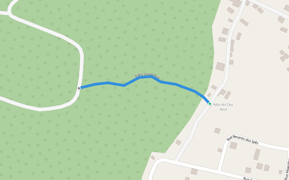 Trilha Lagoa Azul walking route map in Ilha de Itamaracá