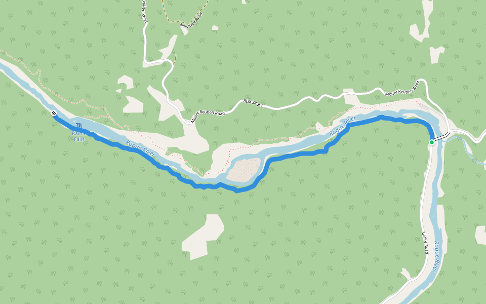 Rainie Falls Trail walking route map in Merlin