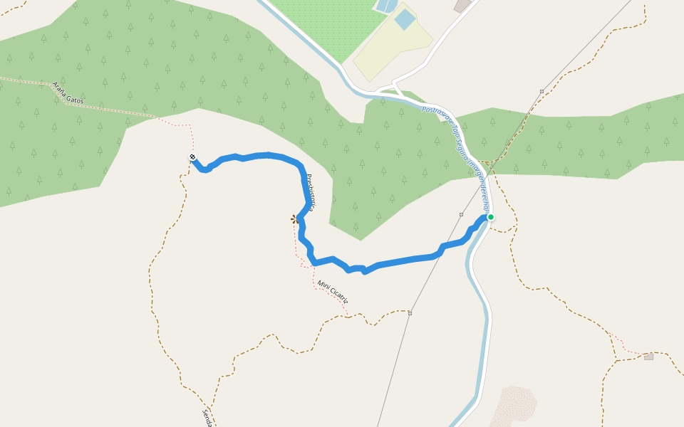 Preshistorica walking route map in Ojós
