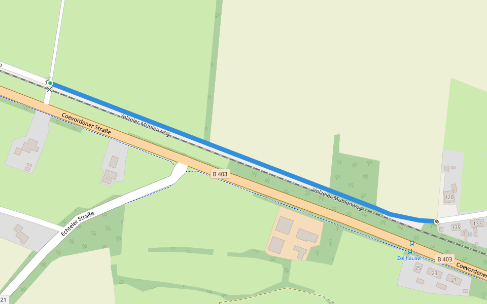 Volzeler Mühlenweg walking route map in Emlichheim