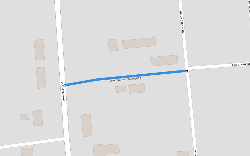 Спортивный переулок walking route map in Rozdol'ne