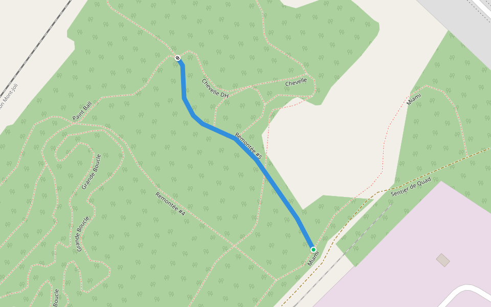 Remontée #5 walking route map in Rivière-du-Loup