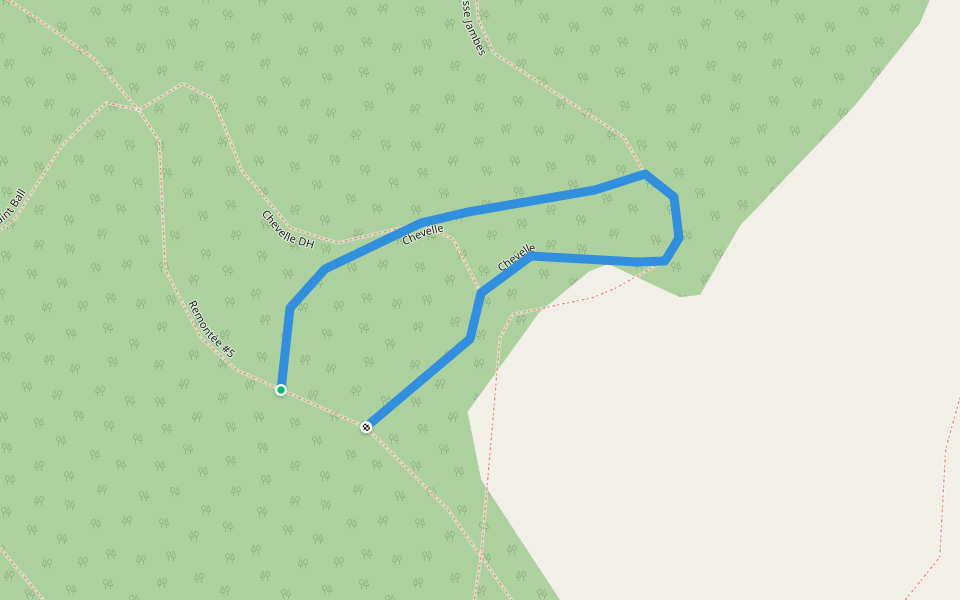 Chevelle walking route map in Cacouna