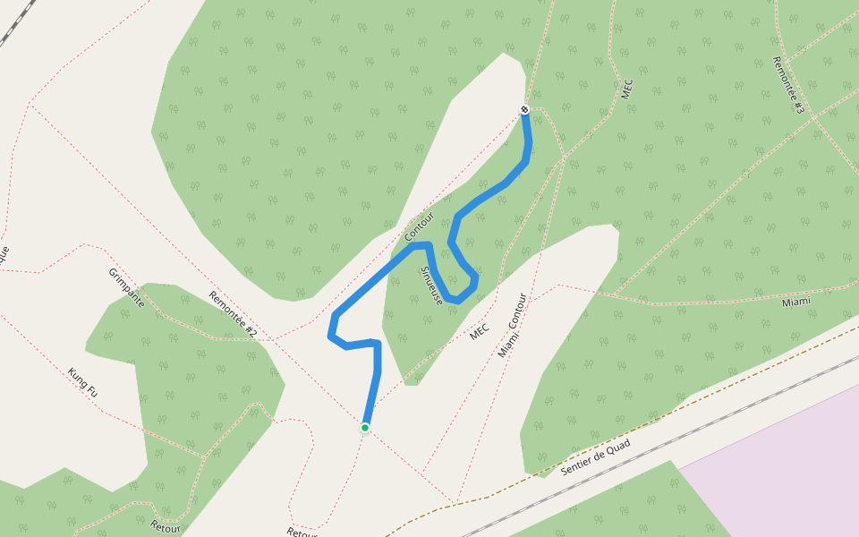 Sinueuse walking route map in Rivière-du-Loup