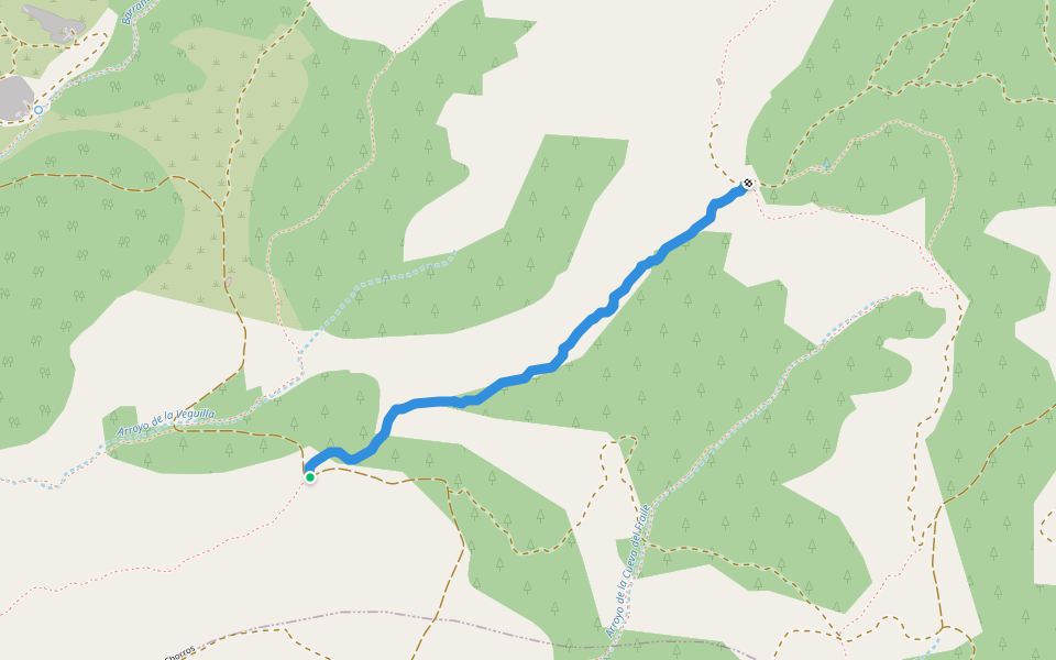 Senda Sandokan walking route map in Buenache de la Sierra