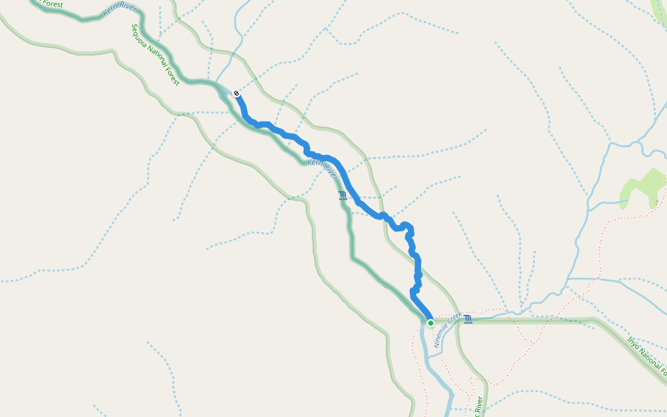Painter Camp Trail walking route map in Pearsonville
