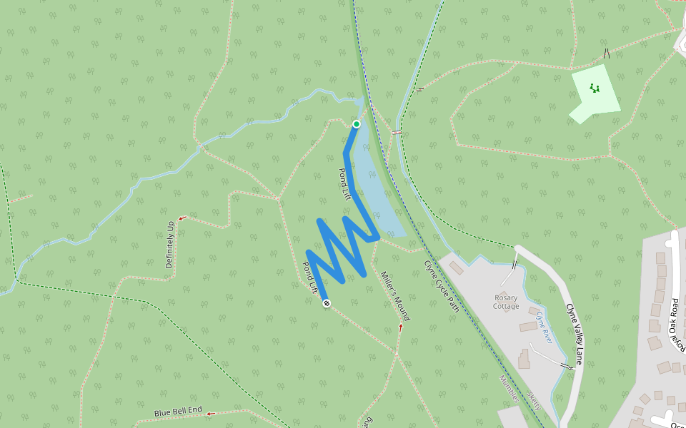 Pond Lift walking route map in Sketty