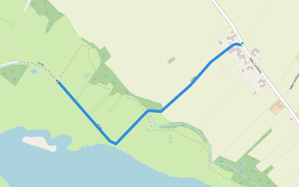 Vitsø walking route map in Søby Ærø