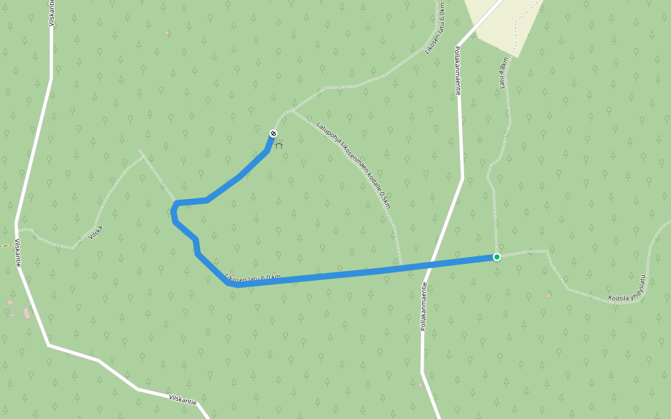 Likosen latu 6,0 km walking route map in Ylätalo