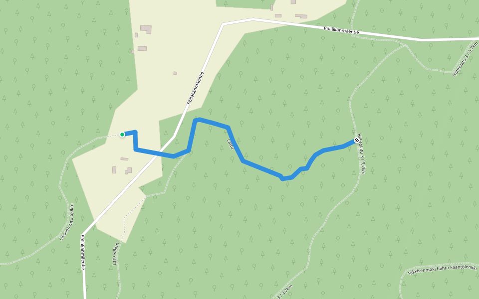 Lattu walking route map in Ylätalo