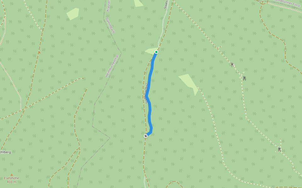 Staats-Trail Teil2 walking route map in Dammbach