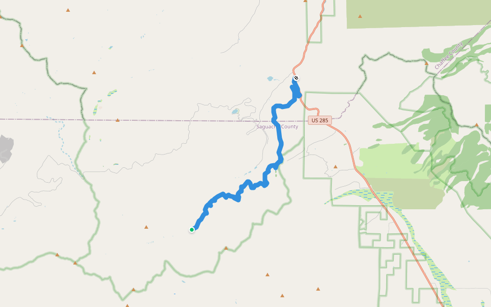 Rainbow (Crest Section) walking route map in Villa Grove