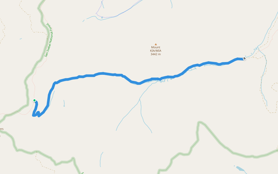 Silver Creek walking route map in Villa Grove