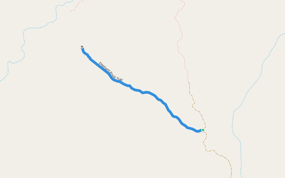 Elephant Knob Trail walking route map in Camp Nelson