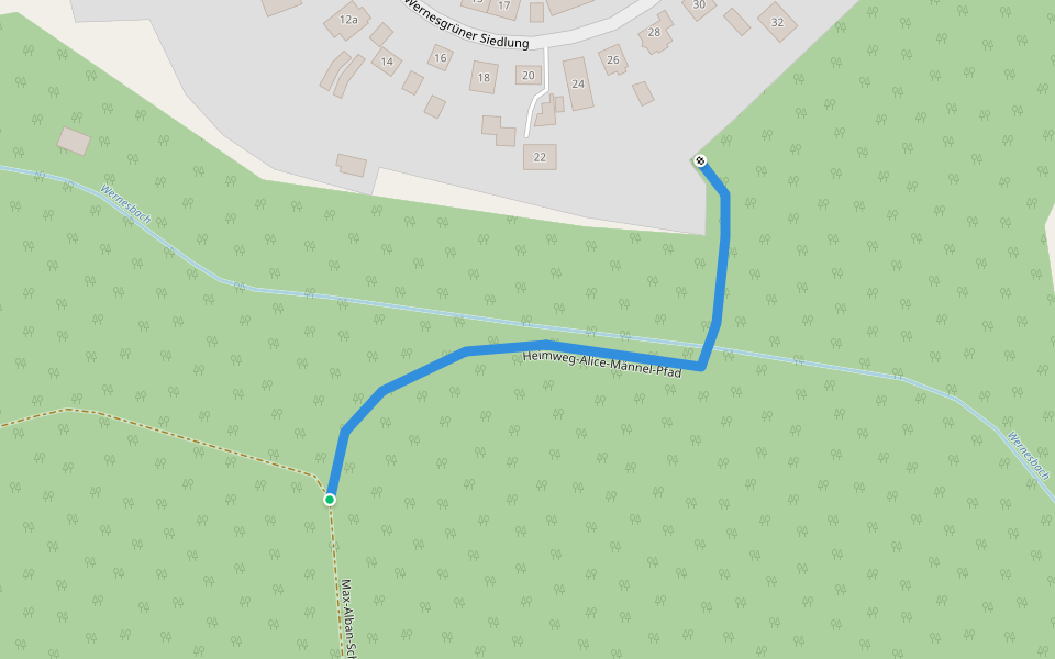Heimweg-Alice-Männel-Pfad walking route map in Steinberg