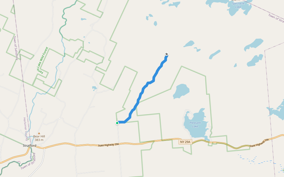 Avery Road Trail walking route map in Stratford