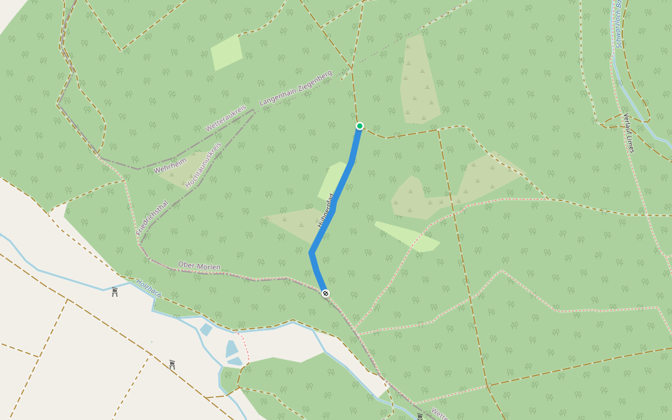 Hühnerpfad walking route map in Ober-Mörlen