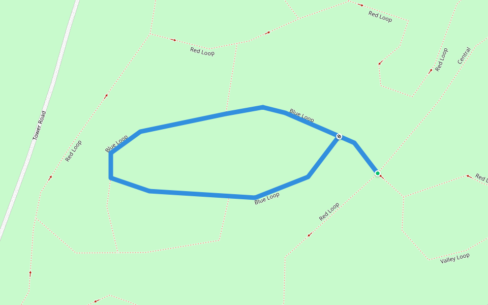Blue Loop walking route map in Hersey