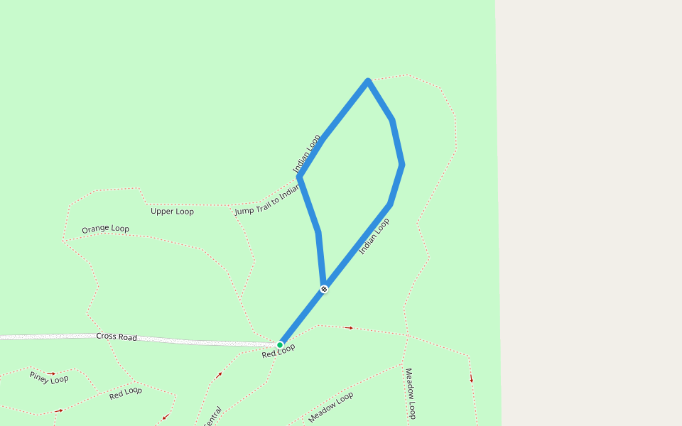 Indian Loop walking route map in Hersey