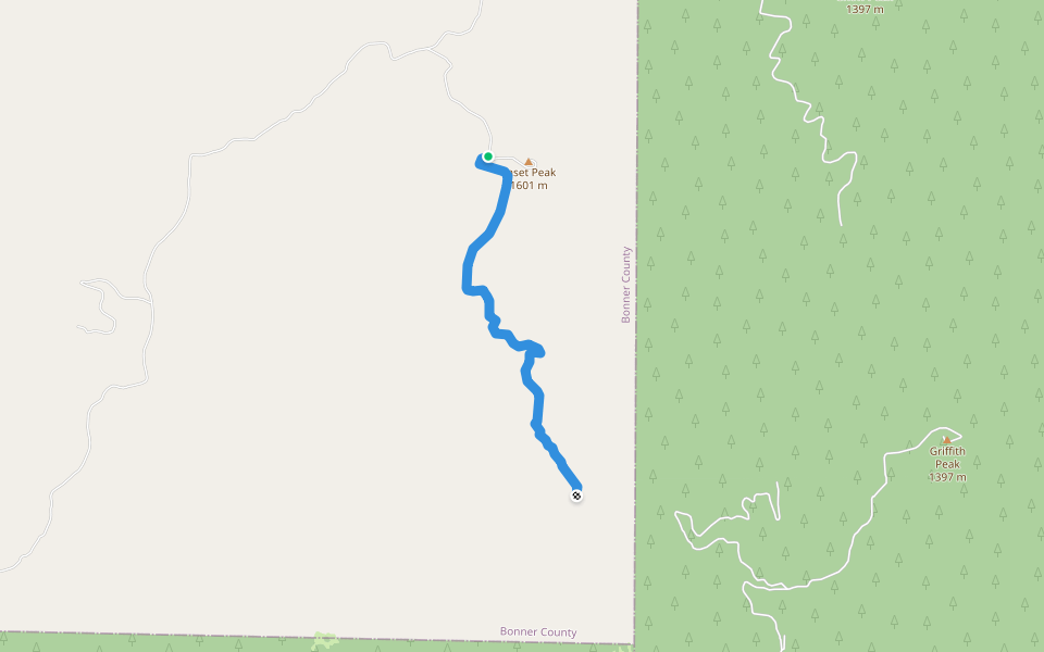 E.Declaration Trail walking route map in Clark Fork