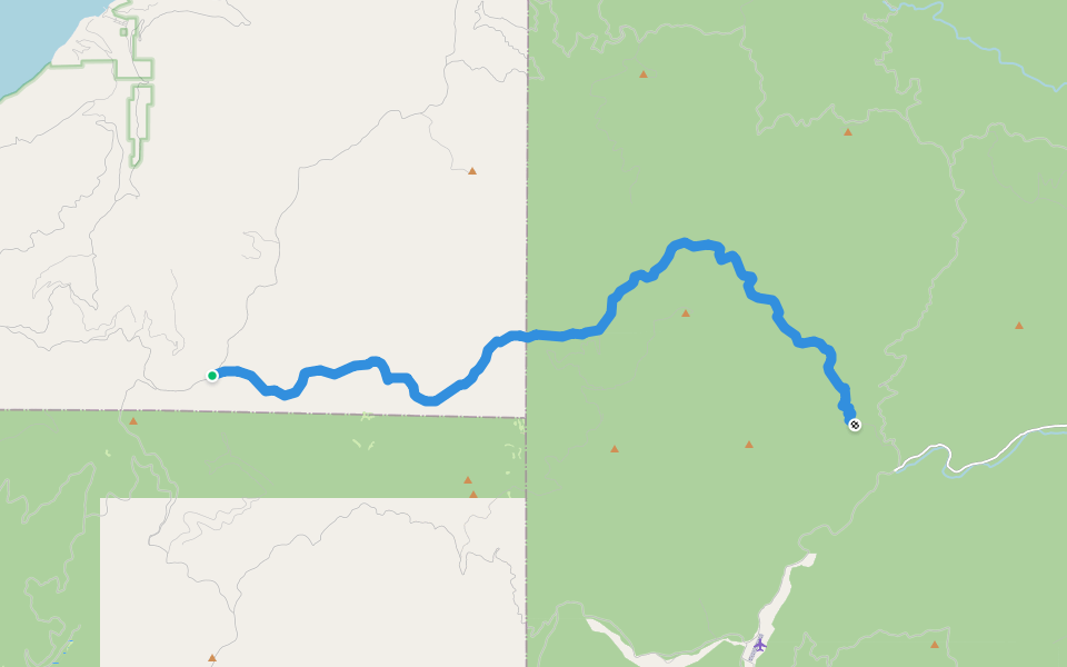 Independence Creek Nrt walking route map in Clark Fork