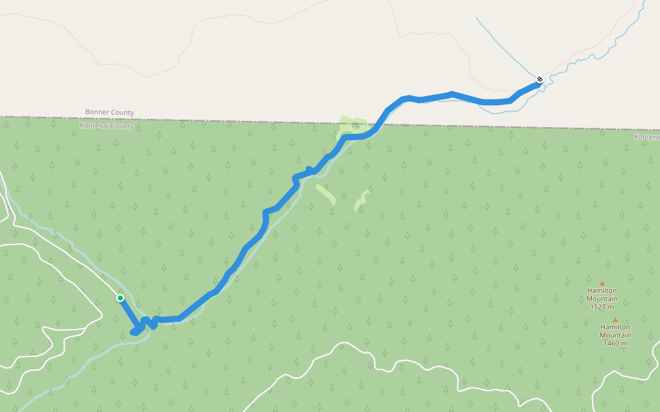 Goose Creek Trail walking route map in Lakeview