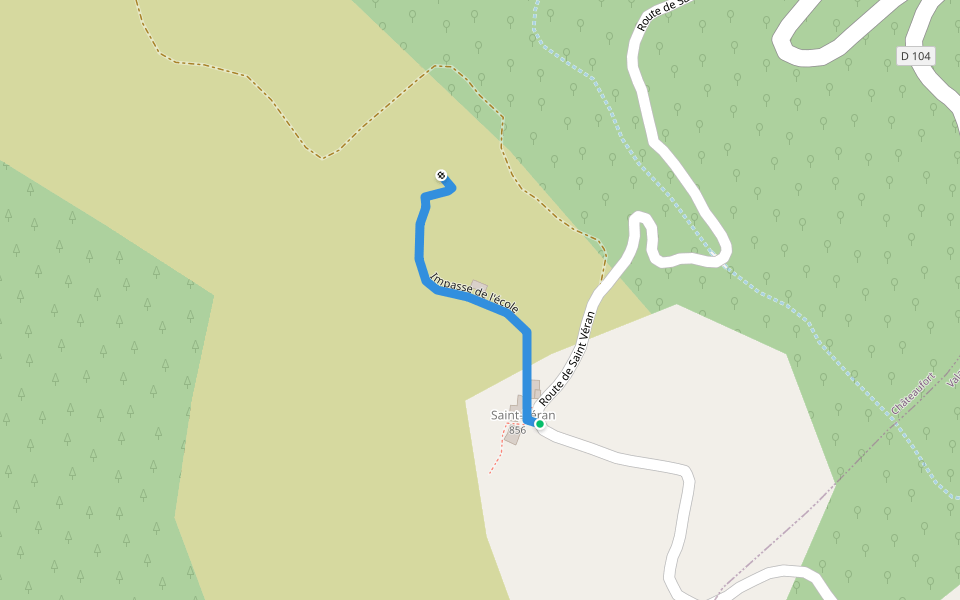 Impasse de l'école walking route map in Châteaufort