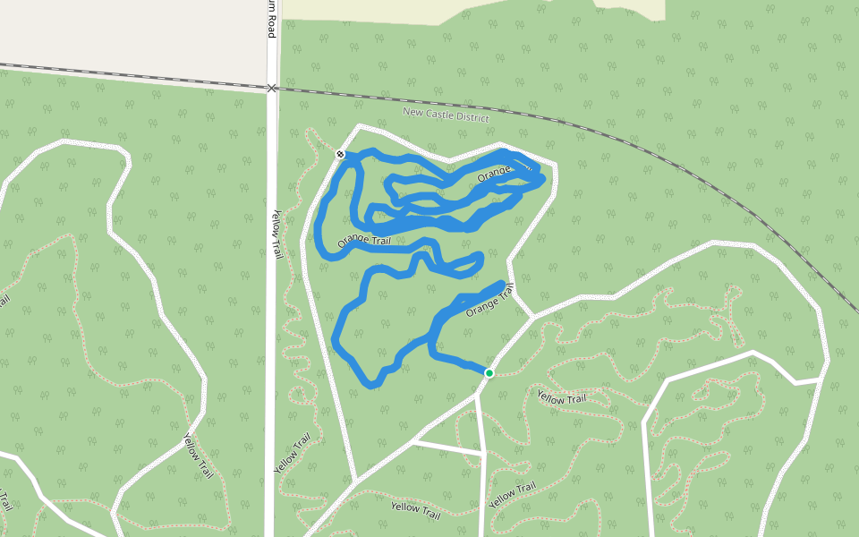 Orange Trail walking route map in Richmond
