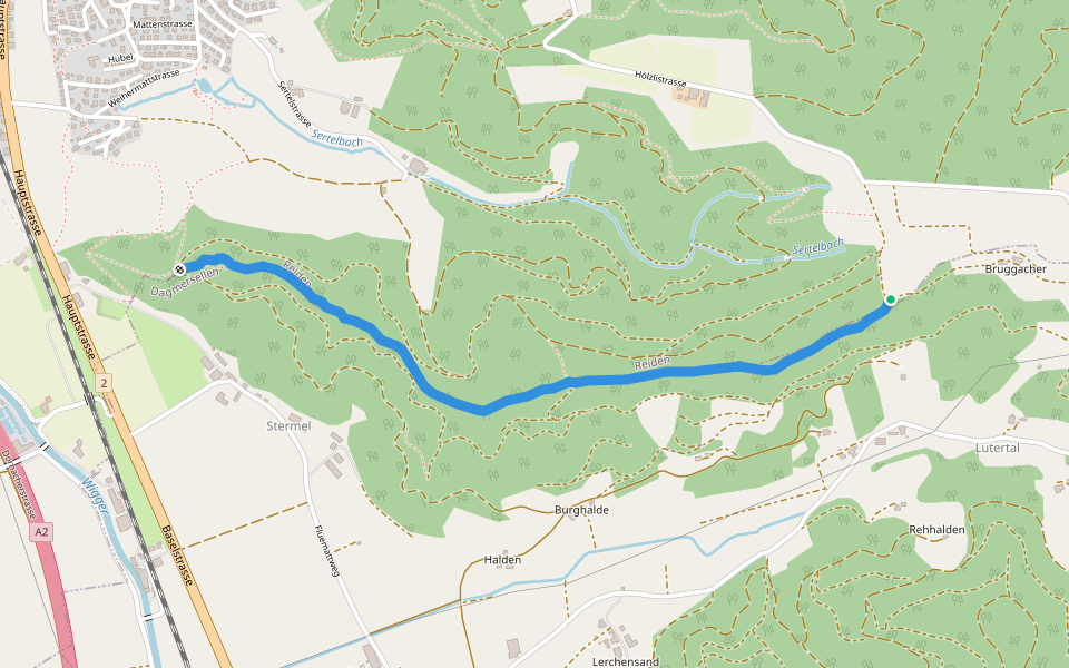 Ameisenhügel walking route map in Dagmersellen