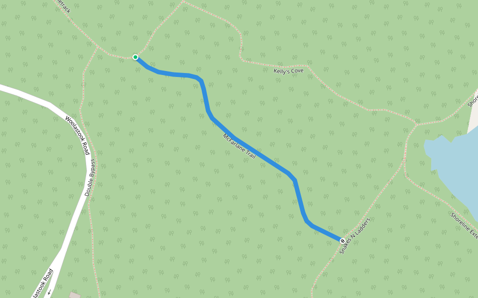 McFarlane Trail walking route map in Upper Kingsclear