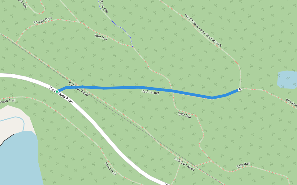 Doubletrack walking route map in Upper Kingsclear