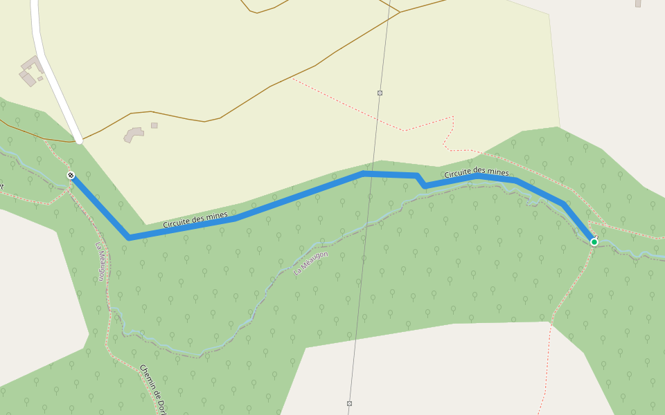 Circuite des mines walking route map in Trémuson