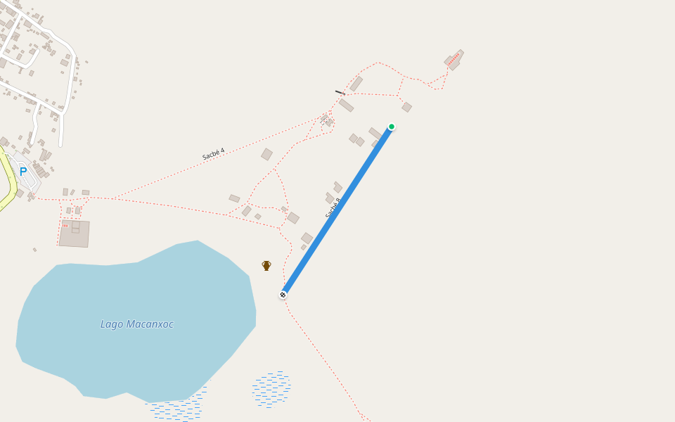 Sacbé 8 walking route map in Coba