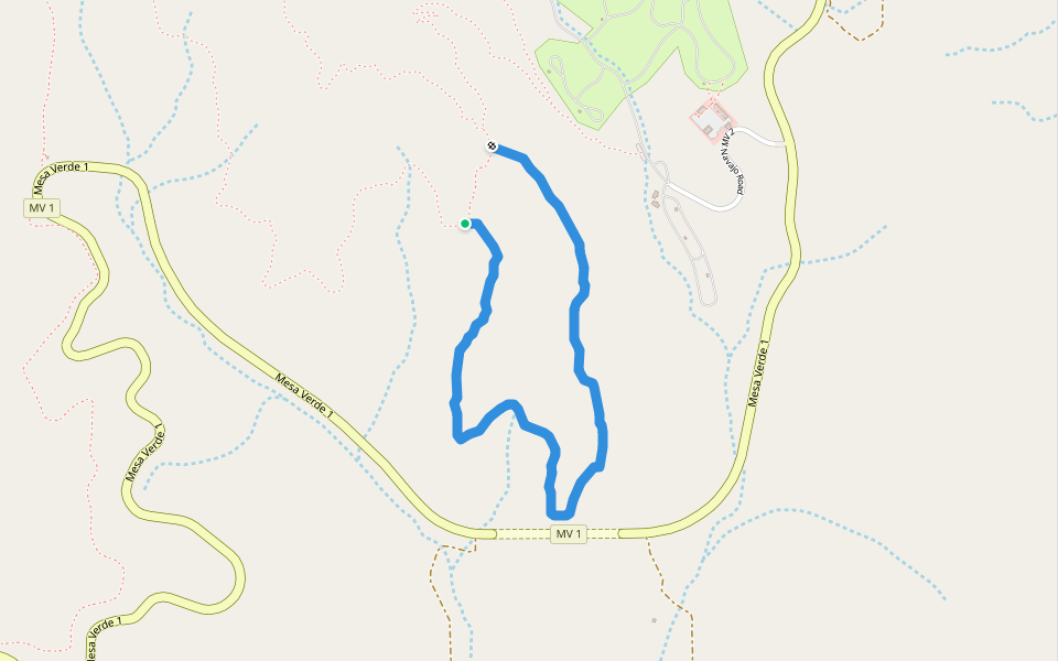 Prater Ridge South Loop Trail walking route map in Mancos