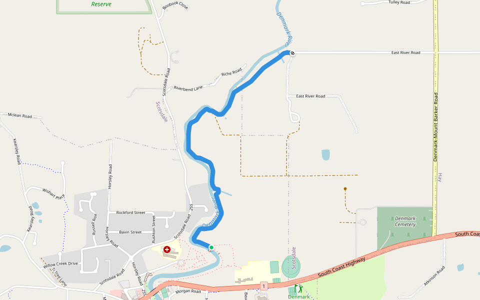 Kwoorabup Walk Trail walking route map in Denmark