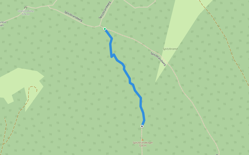 Spitzbrandkogelsteig walking route map in Lilienfeld