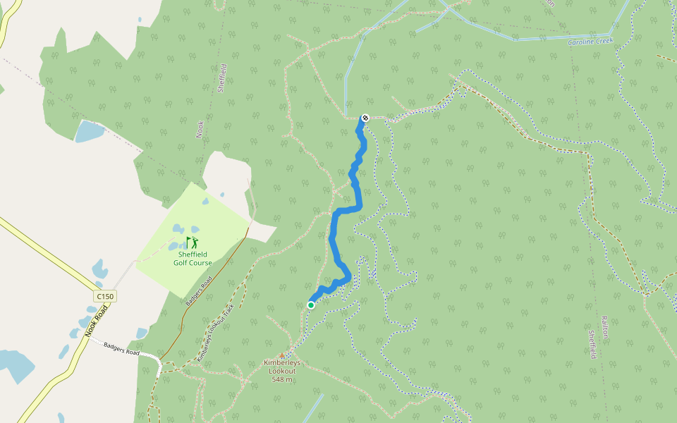 Syked Out walking route map in Sheffield