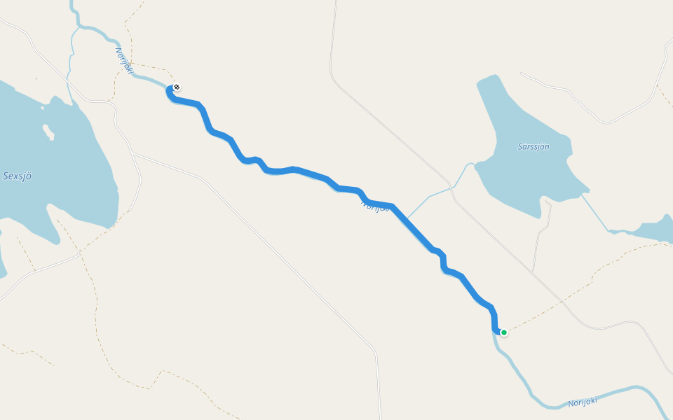 Utterleden walking route map in Särsbacka