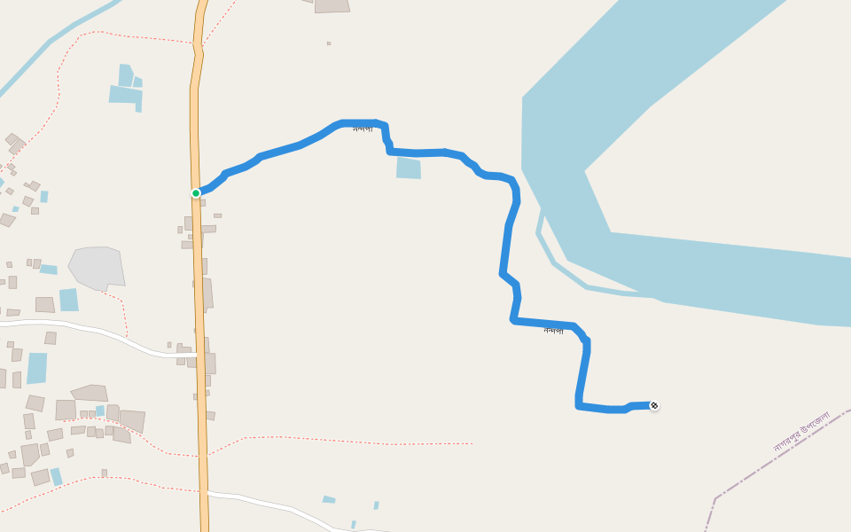 নন্দপা walking route map in Nandopara