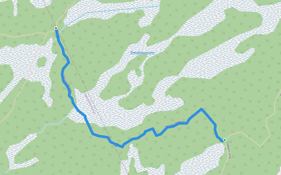 Stig mot Norberg walking route map in Norberg