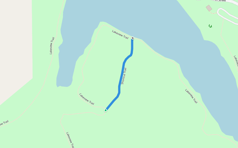 Shortcut Trail walking route map in Battle Creek